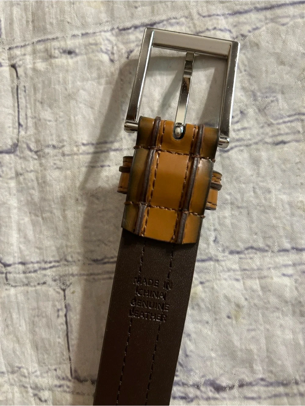 FLORSHEIM CARMEL BROWN LEATHER BELT SIZE 38 & CORDOVAN BLACK FULL GRAIN 38